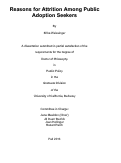 Cover page: Reasons for Attrition Among Public Adoption Seekers