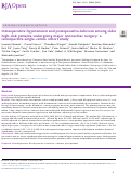 Cover page of Intraoperative hypotension and postoperative delirium among older high-risk patients undergoing major noncardiac surgery: a retrospective single-centre cohort study