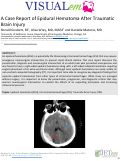 Cover page: A Case Report of Epidural Hematoma After Traumatic Brain Injury