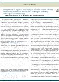 Cover page: Management of a gastric pouch staple-line leak and its adverse events with multimodal endoscopic techniques including endoscopic vacuum therapy.