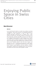 Cover page: Enjoying Public Space in Swiss Cities