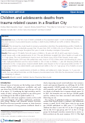 Cover page: Children and adolescents deaths from trauma-related causes in a Brazilian City