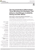 Cover page: The Snowmelt Niche Differentiates Three Microbial Life Strategies That Influence Soil Nitrogen Availability During and After Winter