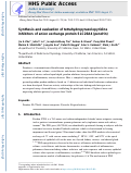 Cover page: Synthesis and evaluation of tetrahydropyrazolopyridine inhibitors of anion exchange protein SLC26A4 (pendrin).