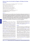 Cover page: Meiotic Genes Are Enriched in Regions of Reduced Archaic Ancestry.