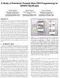 Cover page: A Study of Persistent Threads Style GPU Programming for GPGPU Workloads