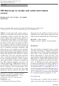 Cover page: MR fluoroscopy in vascular and cardiac interventions (review)