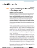 Cover page: Topological design of strain sensing nanocomposites