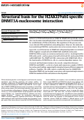 Cover page: Structural basis for the H2AK119ub1-specific DNMT3A-nucleosome interaction.