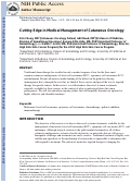 Cover page: Cutting edge in medical management of cutaneous oncology.