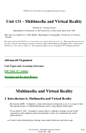 Cover page: Unit 131 - Multimedia and Virtual Reality
