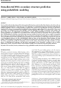 Cover page: Data-directed RNA secondary structure prediction using probabilistic modeling