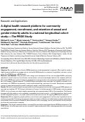 Cover page: A digital health research platform for community engagement, recruitment, and retention of sexual and gender minority adults in a national longitudinal cohort study--The PRIDE Study.