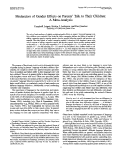 Cover page: Moderators of Gender Effects on Parents’ Talk to Their Children: A Meta-Analysis