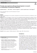 Cover page: Prostate cancer patients’ self-reported participation in research: an examination of racial/ethnic disparities