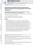 Cover page: Structural model of patient-centered communication and diabetes management in early emerging adults at the transfer to adult care