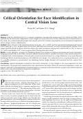 Cover page: Critical Orientation for Face Identification in Central Vision Loss