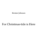 Cover page: For Christmas-tide is Here