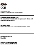 Cover page: Crossing Borders in the School Yard: the Formation of Transnational Social Spaces among Chinese and Mexican Immigrant Students