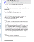 Cover page: Mobile phones and sex work in South India: the emerging role of mobile phones in condom use by female sex workers in two Indian states