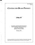 Cover page: Center for Beam Physics