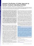 Cover page: Automatic Classification of Cellular Expression by Nonlinear Stochastic Embedding (ACCENSE)