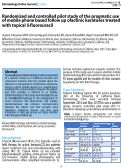 Cover page: Randomized and controlled pilot study of the pragmatic use of mobile phone based follow up of actinic keratoses treated with topical 5-fluorouracil