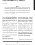 Cover page: Comparative Physiology of Fatigue