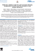 Cover page: Evaluation of Early Allograft Function Using the Liver Graft Assessment Following Transplantation Risk Score Model