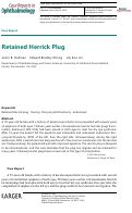 Cover page: Retained Herrick Plug.