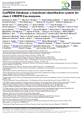 Cover page: CasPEDIA Database: a functional classification system for class 2 CRISPR-Cas enzymes