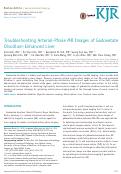 Cover page: Troubleshooting Arterial-Phase MR Images of Gadoxetate Disodium-Enhanced Liver