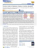 Cover page: Precision Control of Amphoteric Doping in Cu x Bi2Se3 Nanoplates.