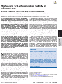 Cover page: Mechanisms for bacterial gliding motility on soft substrates