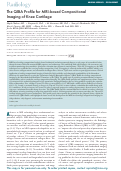 Cover page: The QIBA Profile for MRI-based Compositional Imaging of Knee Cartilage.