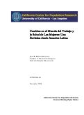 Cover page: Cambios en el Mundo del Trabajo y la Salud de Las Mujeres: Una Revision desde America Latina