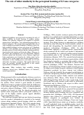 Cover page: The role of talker similarity in the perceptual learning of L2 tone categories