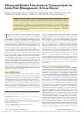 Cover page: Ultrasound-Guided Percutaneous Cryoneurolysis for Acute Pain Management