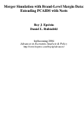 Cover page: Merger Simulation with Brand-Level Margin Data: Extending PCAIDS with Nests