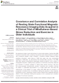 Cover page: Covariance and Correlation Analysis of Resting State Functional Magnetic Resonance Imaging Data Acquired in a Clinical Trial of Mindfulness-Based Stress Reduction and Exercise in Older Individuals