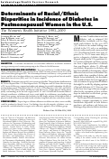 Cover page: Determinants of Racial/Ethnic Disparities in Incidence of Diabetes in Postmenopausal Women in the U.S. The Women’s Health Initiative 1993–2009