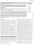 Cover page of Developmental alterations in brain network asymmetry in 3- to 9-month infants with congenital sensorineural hearing loss
