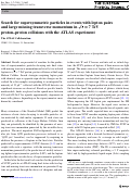 Cover page: Search for supersymmetric particles in events with lepton pairs and large missing transverse momentum in proton–proton collisions with the ATLAS experiment