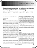 Cover page: The association between physician trust and prostate-specific antigen screening: Implications for shared decision-making