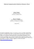 Cover page: Disclosure Standards and the Sensitivity of Returns to Mood