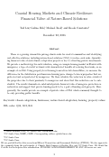 Cover page of Financial value of nature: coastal housing markets, mangroves, and climate resilience