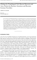 Cover page: Writing the Translingual Life: Recent Memoirs and Auto-Fiction by Russian-American and Russian-German Novelists