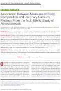 Cover page: Association Between Measures of Body Composition and Coronary Calcium: Findings From the Multi‐Ethnic Study of Atherosclerosis