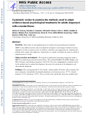 Cover page: Systematic review to examine the methods used to adapt evidence-based psychological treatments for adults diagnosed with a mental illness