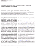 Cover page: Hierarchical Pathways from Sensory Processing to Cognitive, Clinical, and Functional Impairments in Schizophrenia.